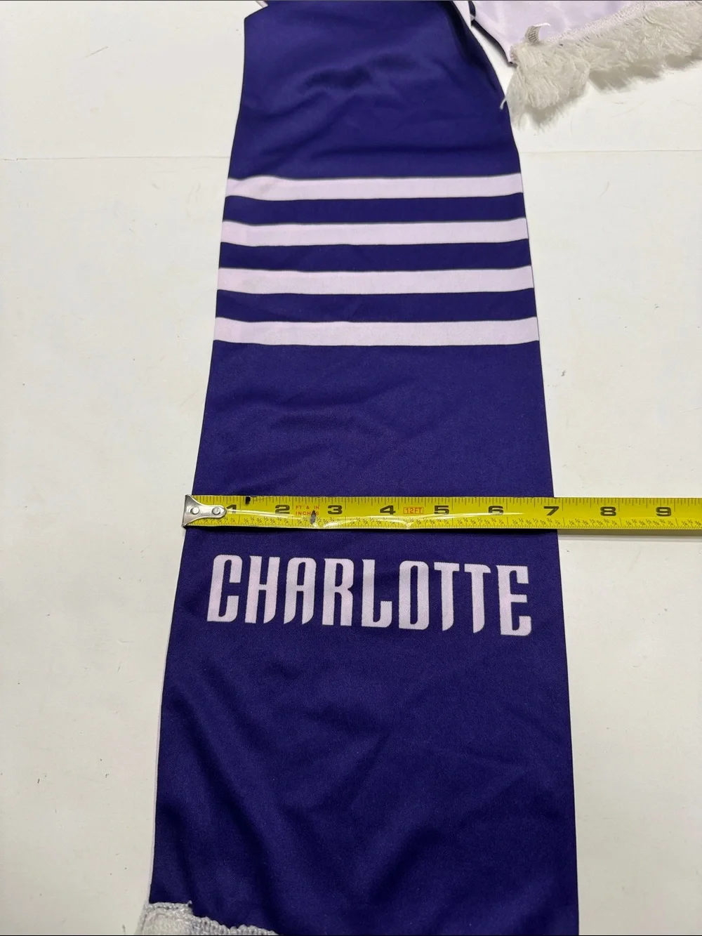 City Buzz Light Lavender Fringe Scarf with Soft White Tassels